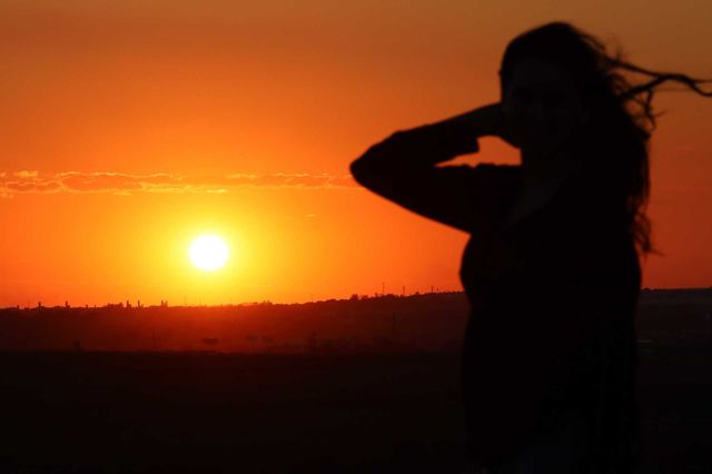 sunset shadow