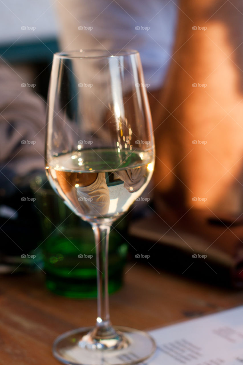 Close-up of wine glass
