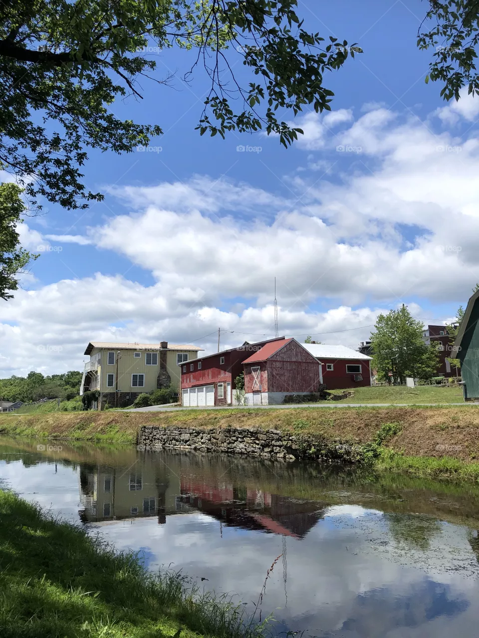 Barn buildings along C&O canal Hancock Maryland 
