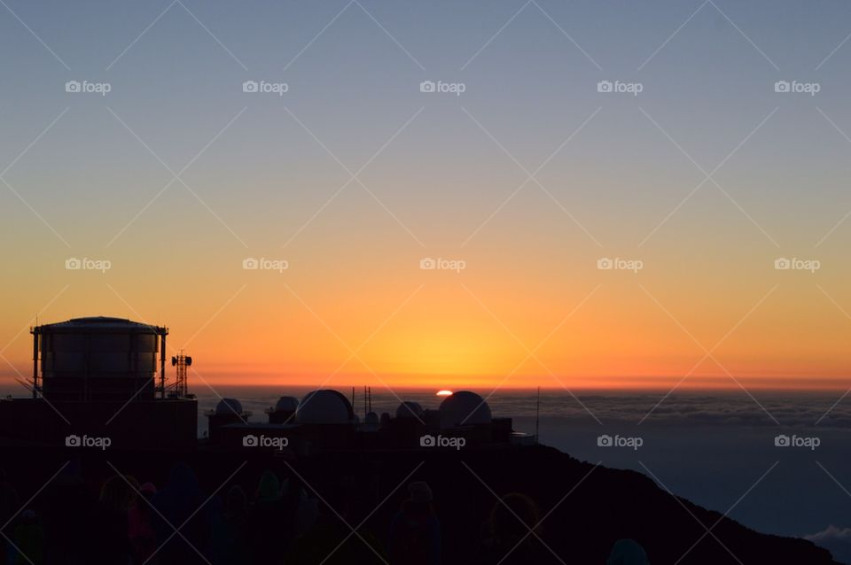 Mountain top sunset