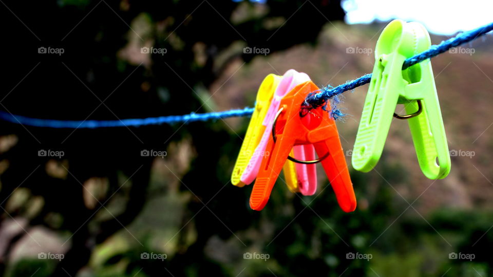 colorful clothesline