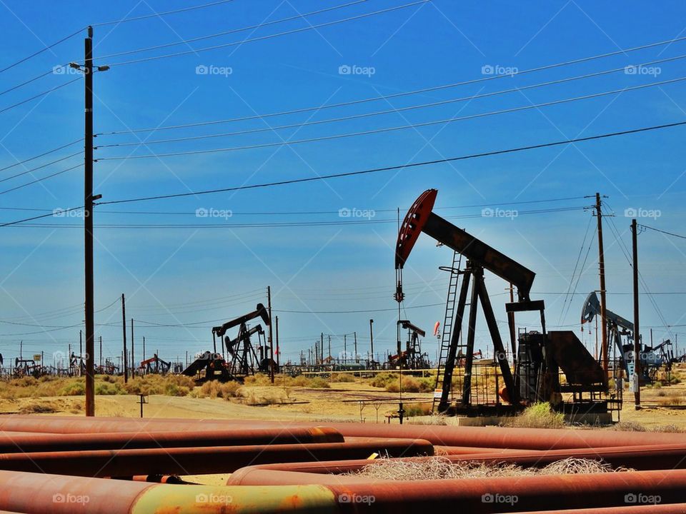 Desert oil field