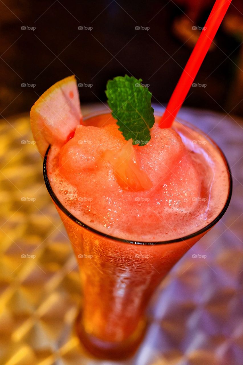 Refreshing pomelo mint shake