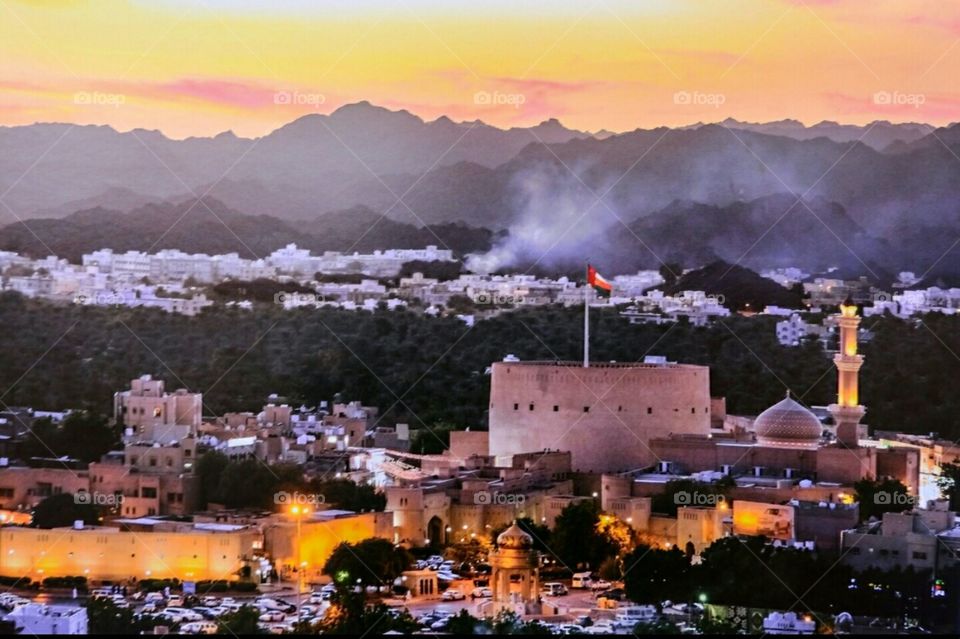 Old castle in. Sultanate of Oman
