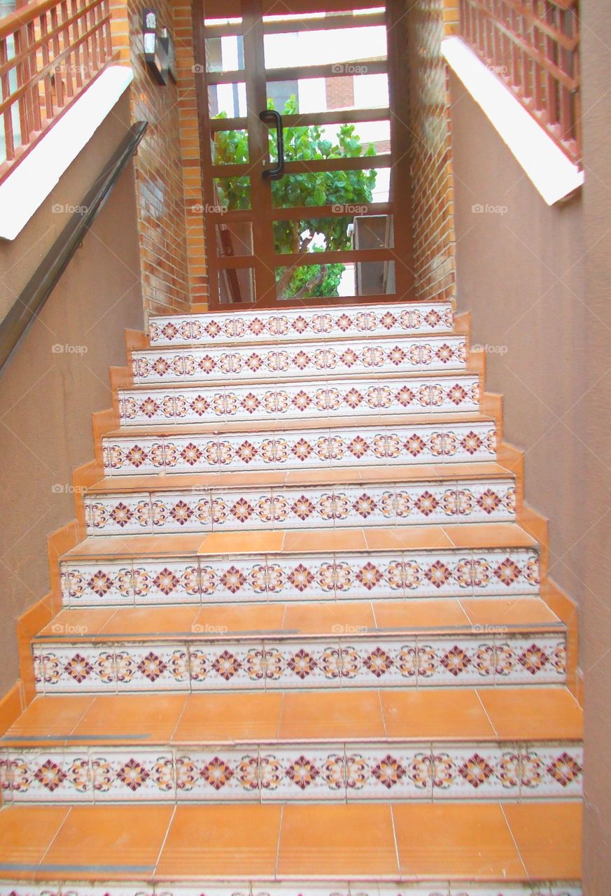 tiled staircase