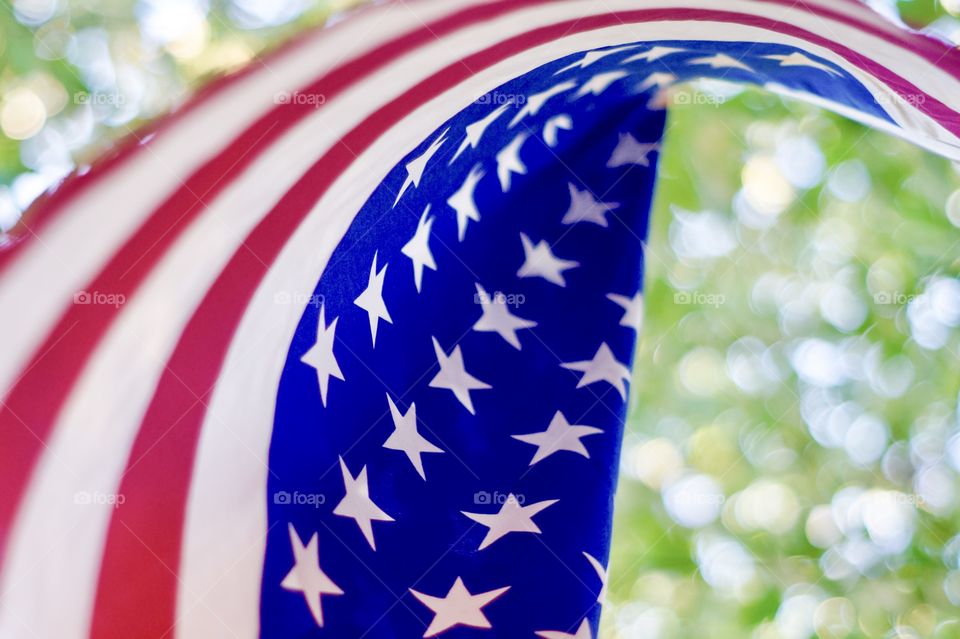 Close-up of american flag