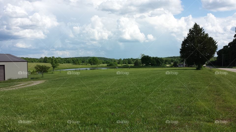 Blue Sky With Clouds. Landscape