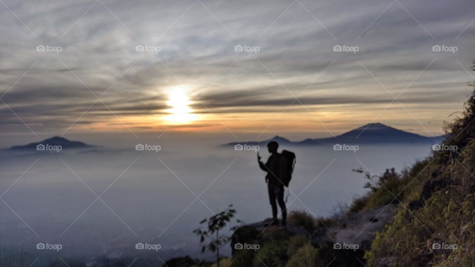 beatiful sunrise moutain