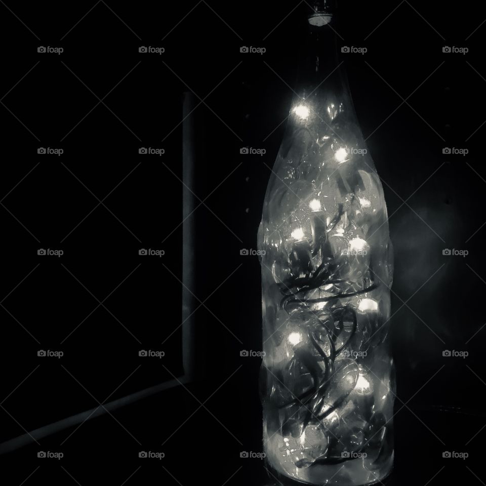 A light in the night in a bottle 
