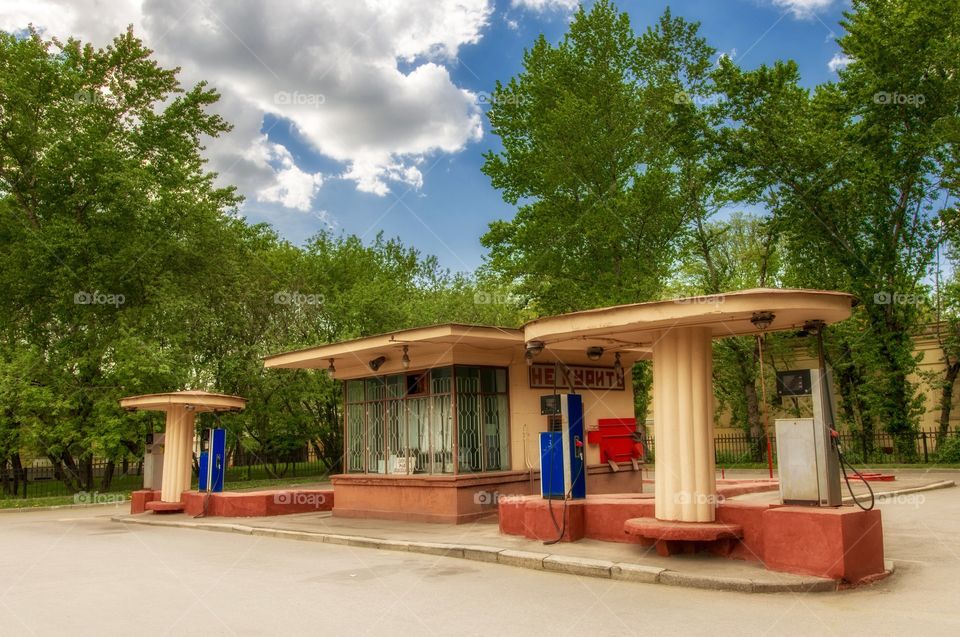 Retro gas station . Moscow retro