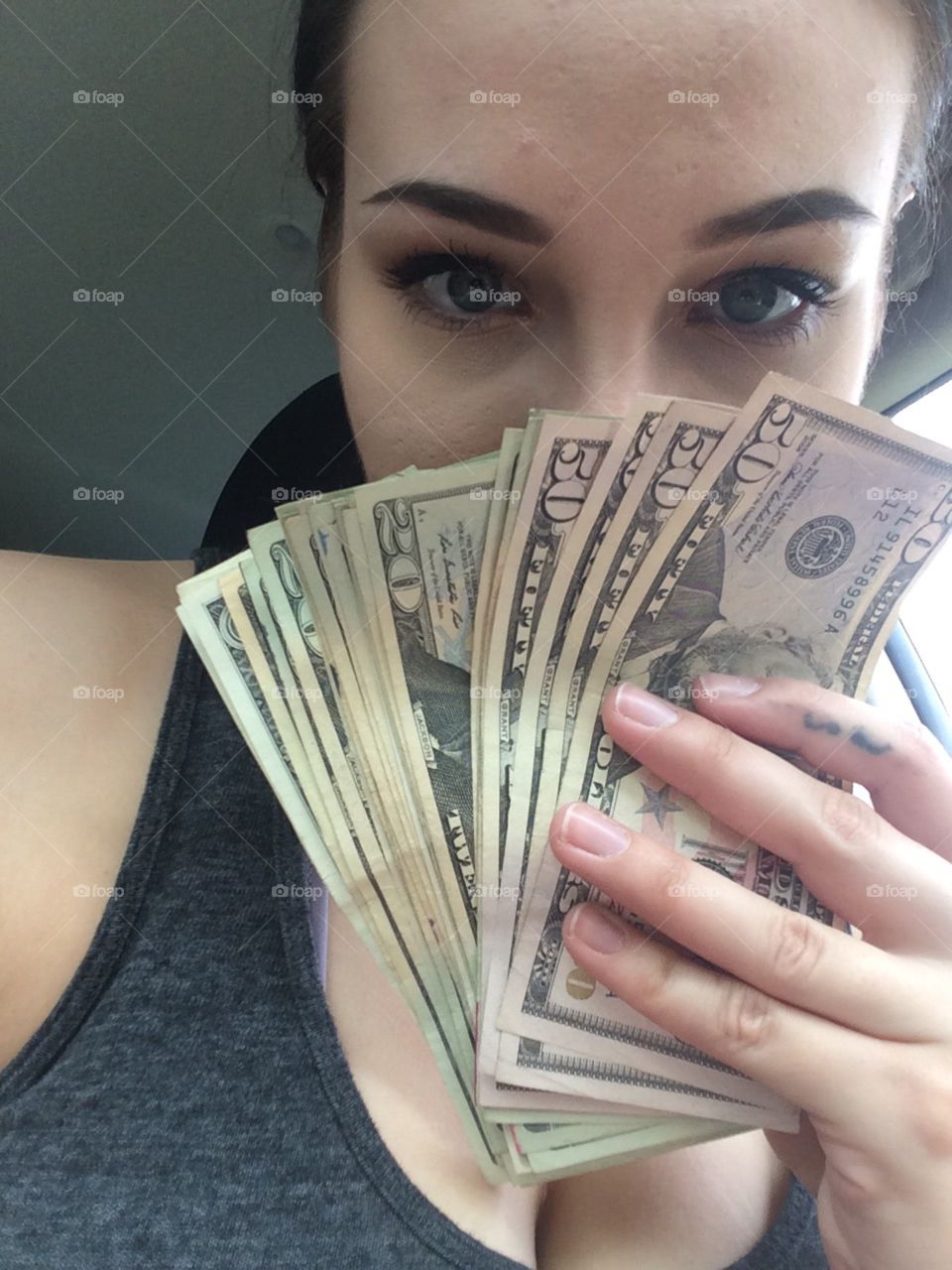 girl with money