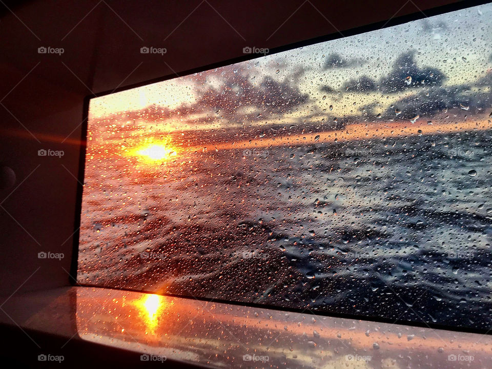 sunlight reflected in a sailboat's cabin