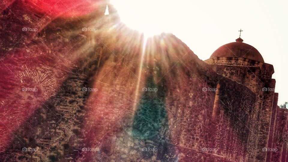 Sunset at Spanish Mission San Jose