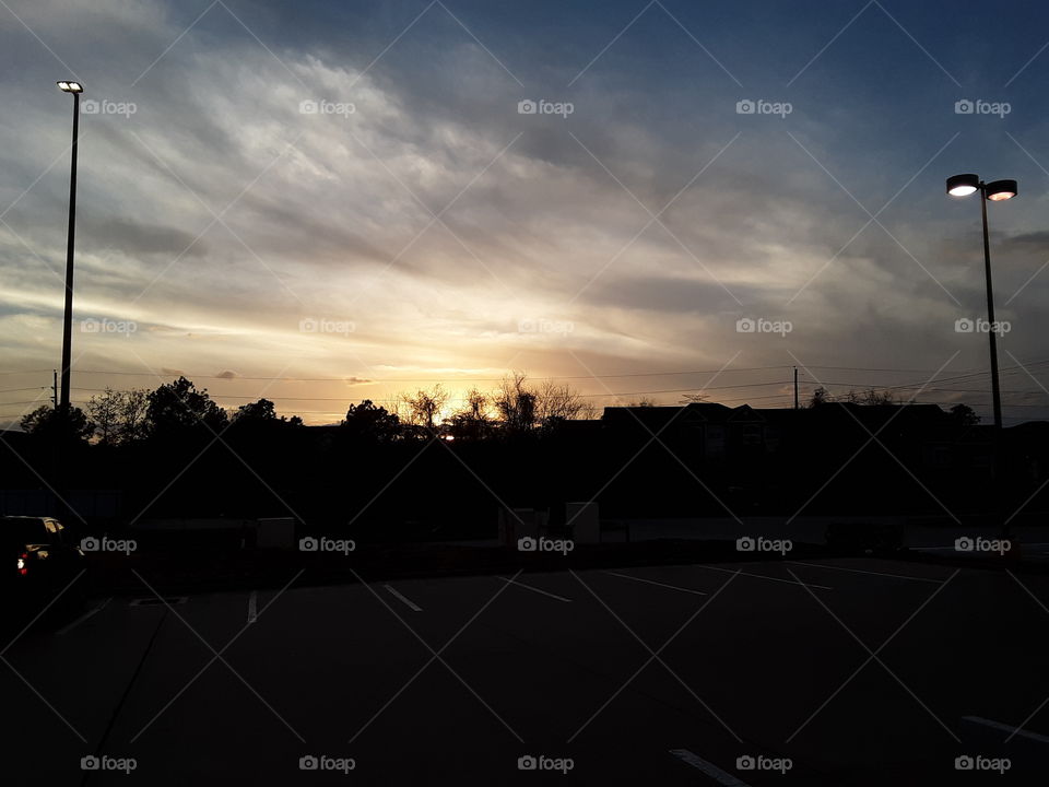 Beautiful evening time sky in Texas!