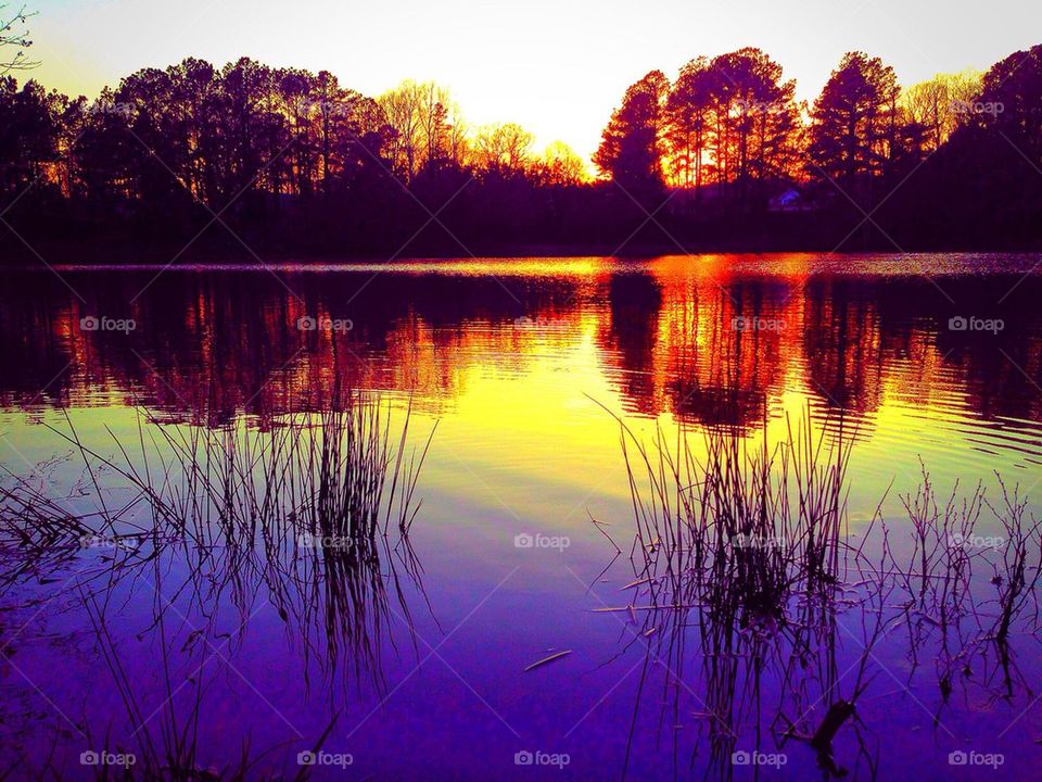 Sunset on Lake Avocet