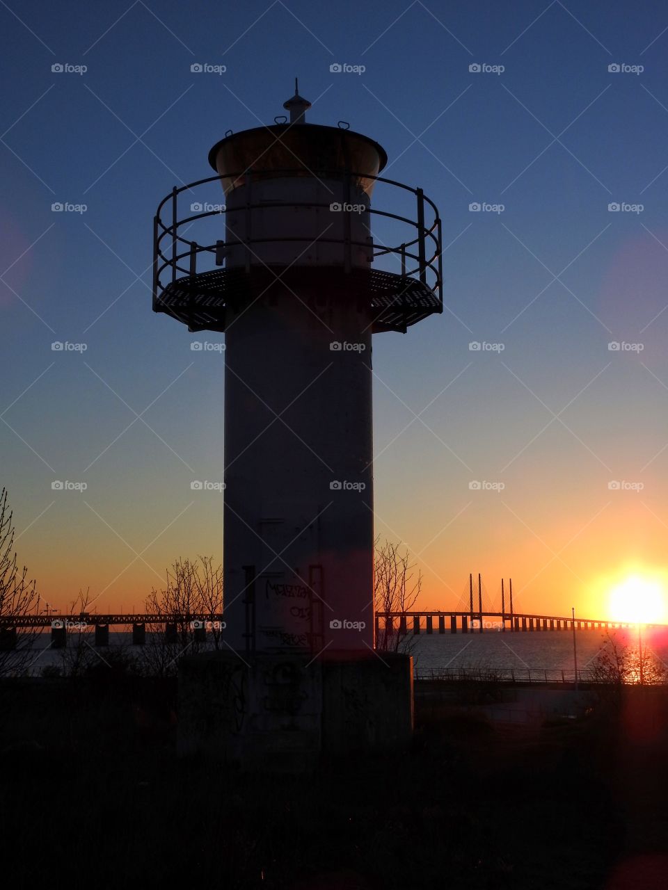 Lighthouse in sunset