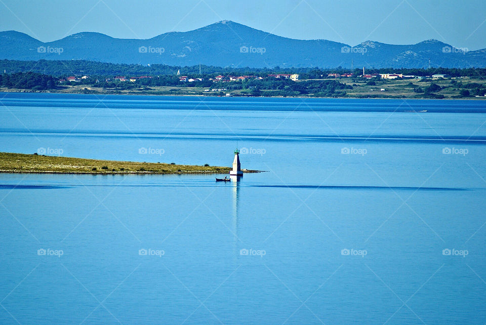 lighthouse mountain summersday landscape bluesky scenery spain by lgt41