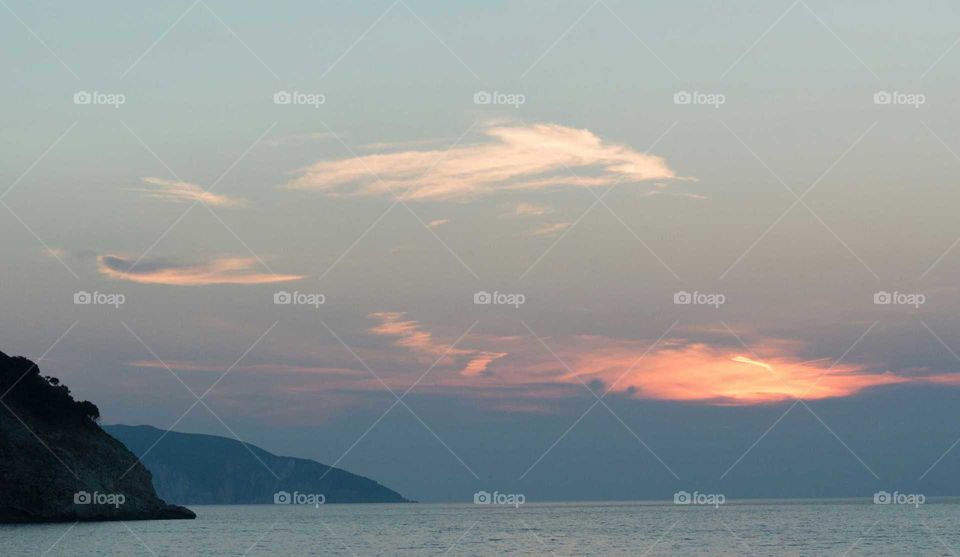 Sunset Myrtos Beach