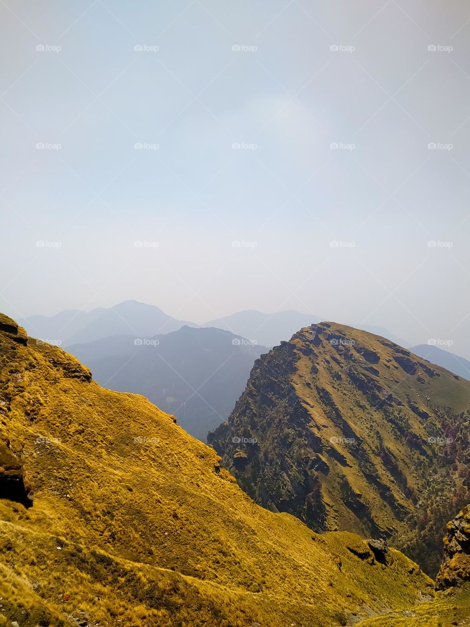 A amazing view of mountains in the morning