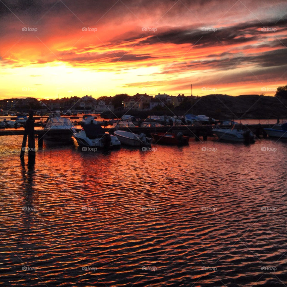 sunset boats solnedgång karlskrona by nellix90