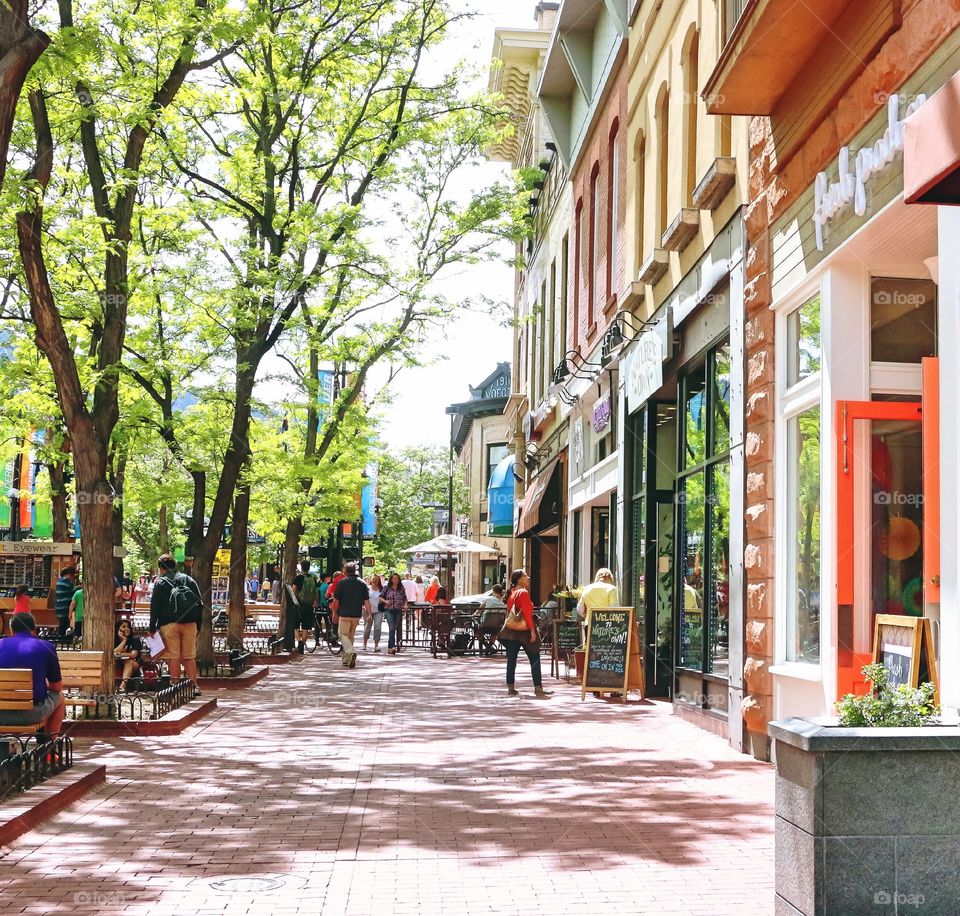 Pearl Street Mall in Boulder, Colorado