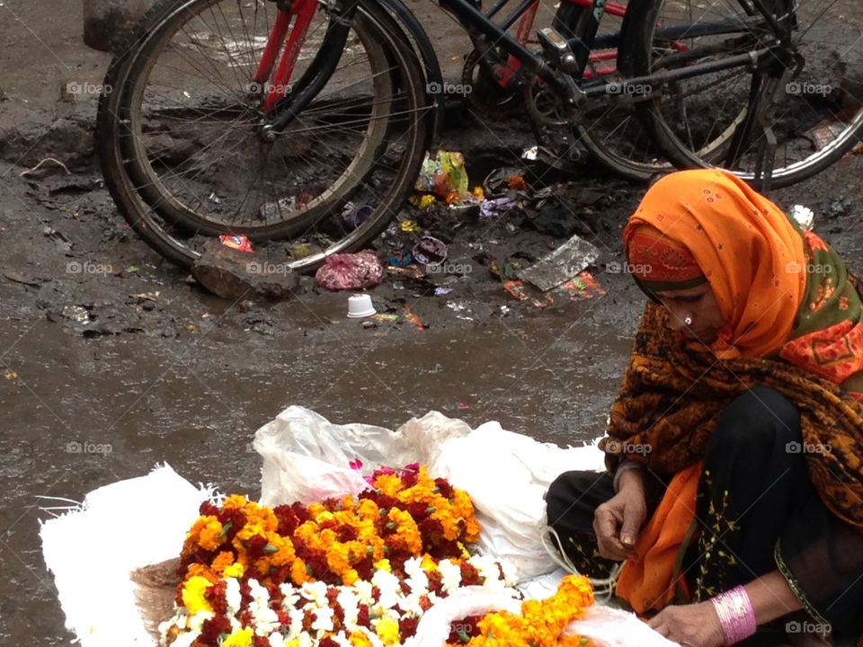 Carnations and mud