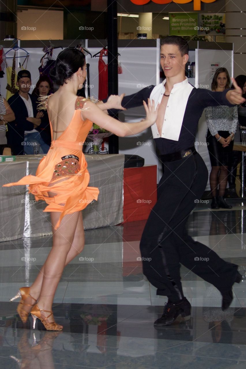 Couple Dancing In A Dance Contest