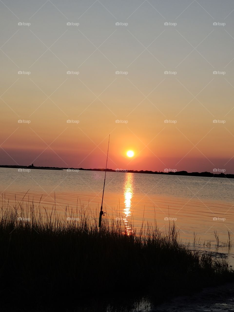 Beautiful Sunset whileBayside fishing  Gilchrist Texas