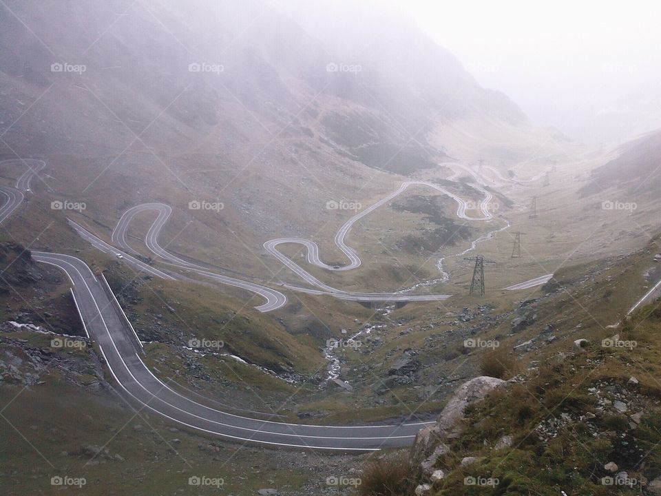 Snake road...
A mountain road, called Transfagarasan, located in Romania...
