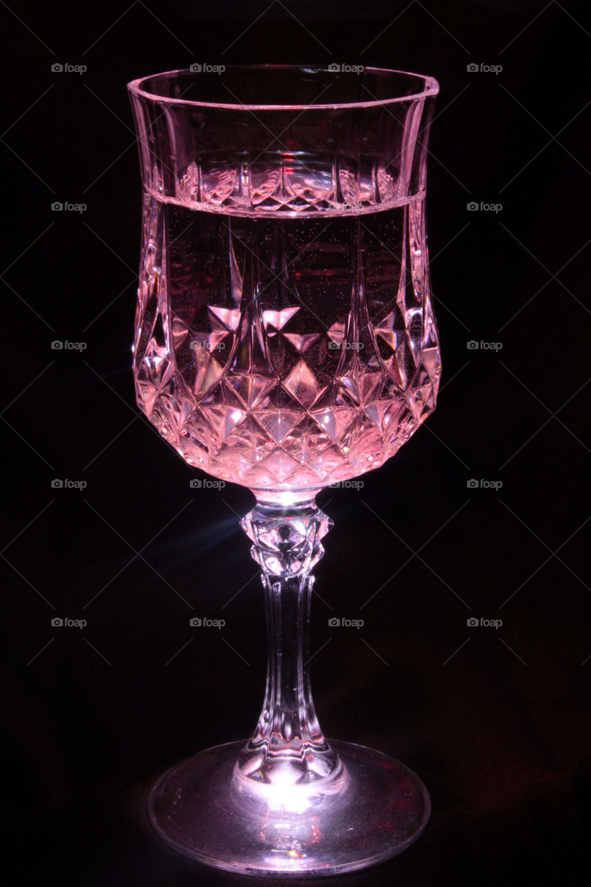 pink red pattern glass by grimulus