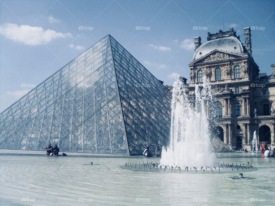 Outside the Louvre 