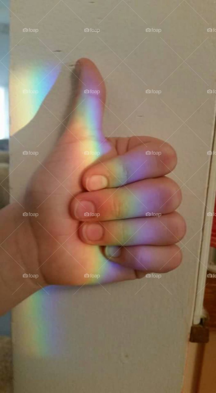 A rainbow in my hand.