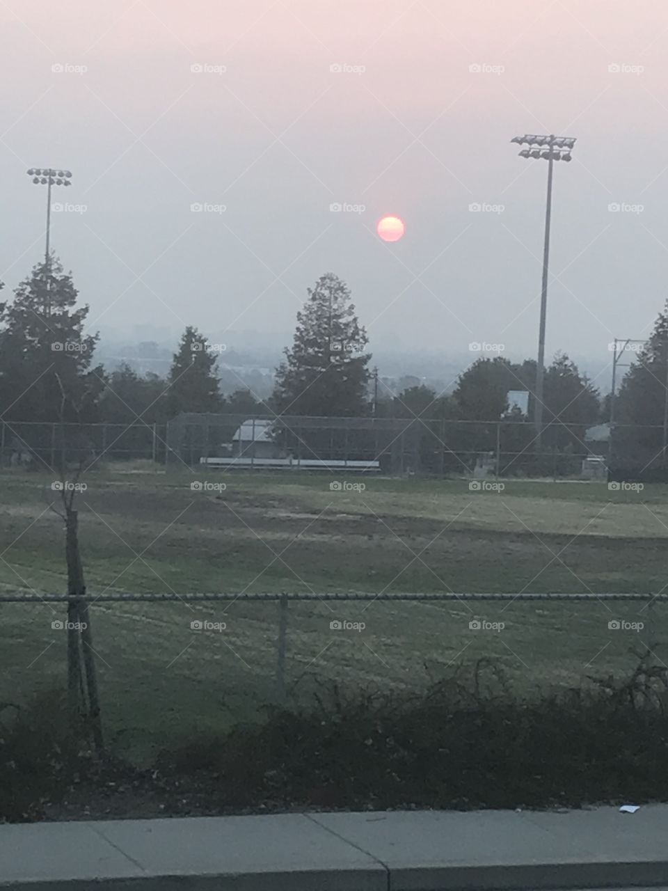 Smoky evening in California 