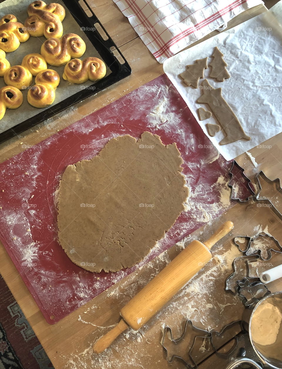 Christmas baking at home