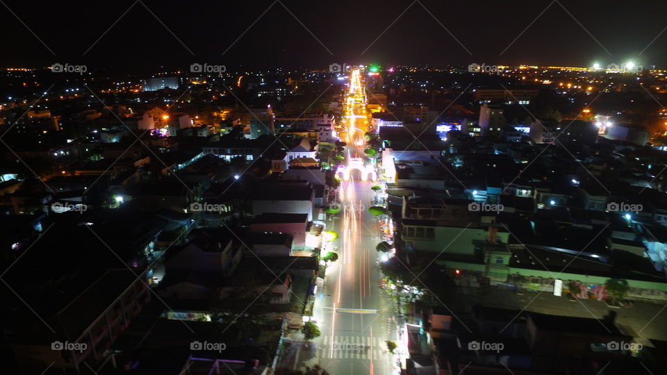 City, Light, Street, Evening, Road