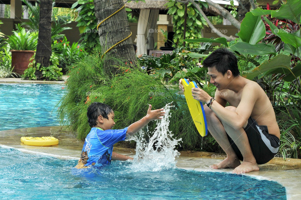 playing pool water