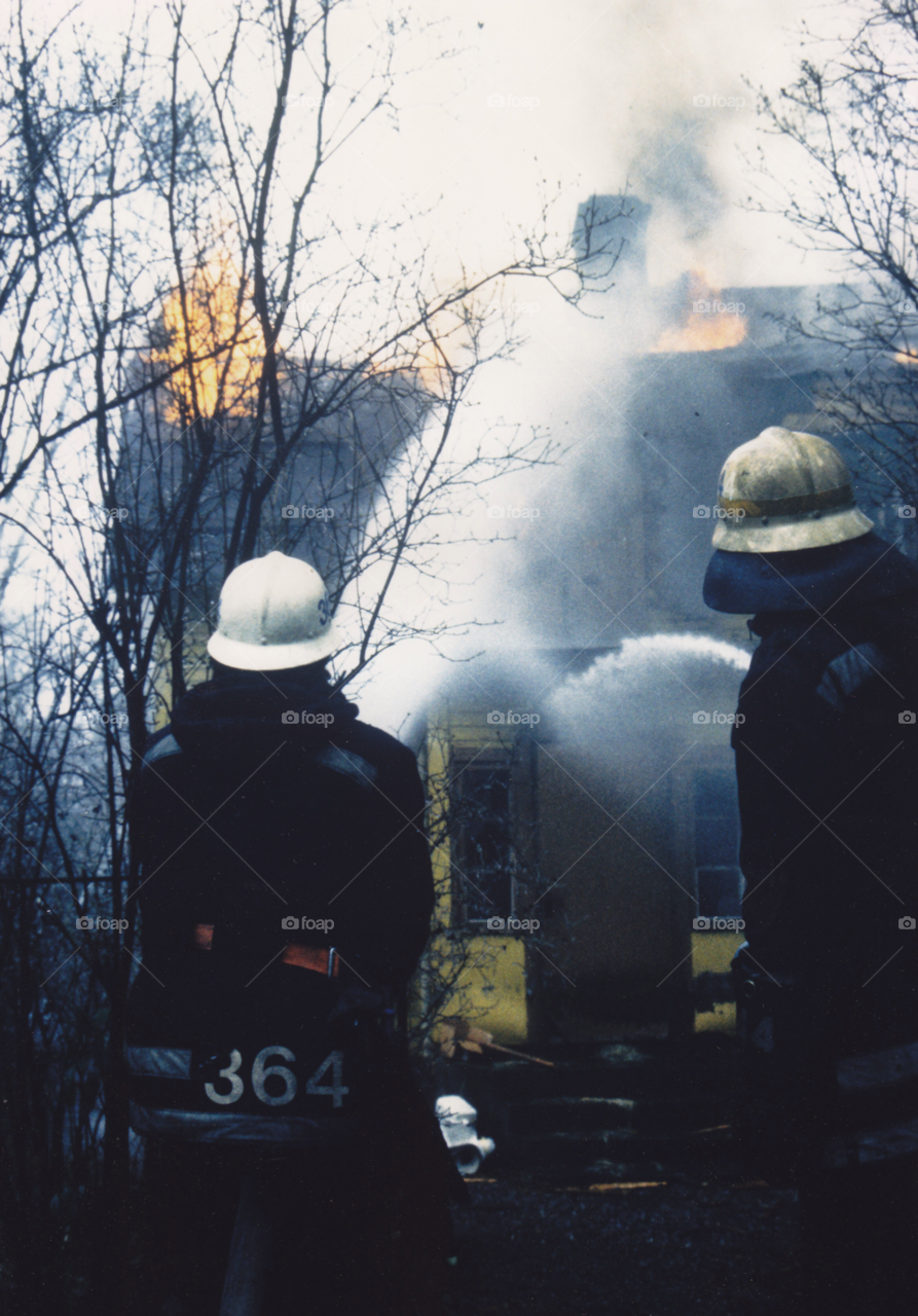 house fire smoke firefighters by MagnusPm