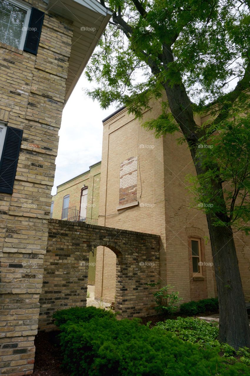 Buildings. Arched Entrance