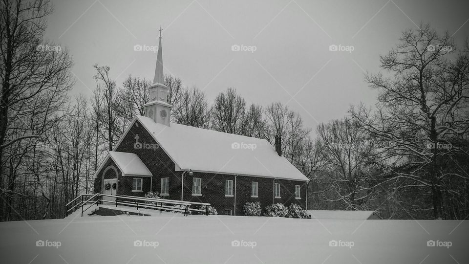 B&W Country Church