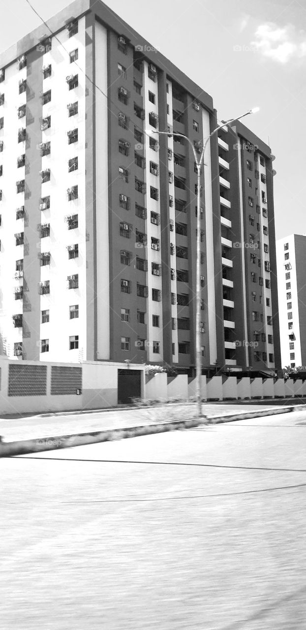 rectangular shaped buildings in the city center