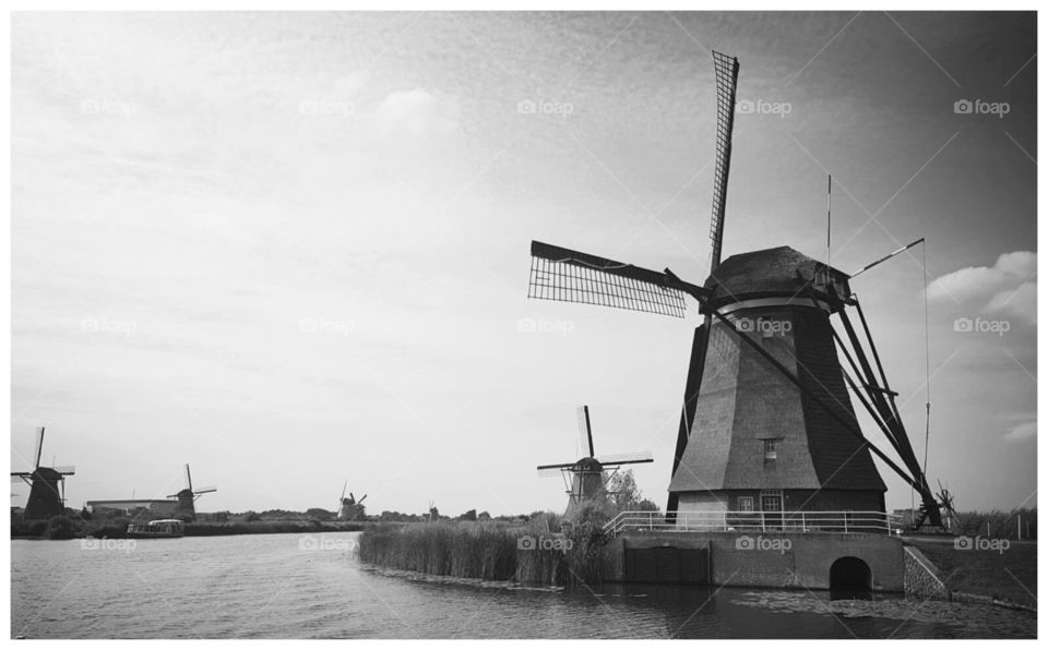 Old mill, Kinderdijk, the Netherlands