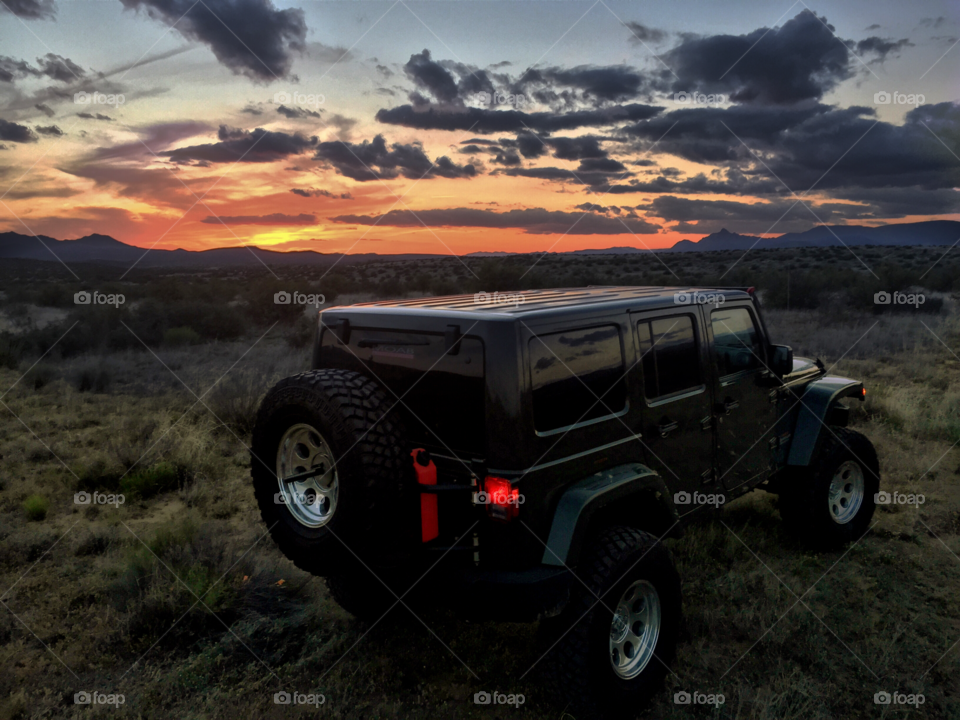 Sunset Life. Off Road Sunset