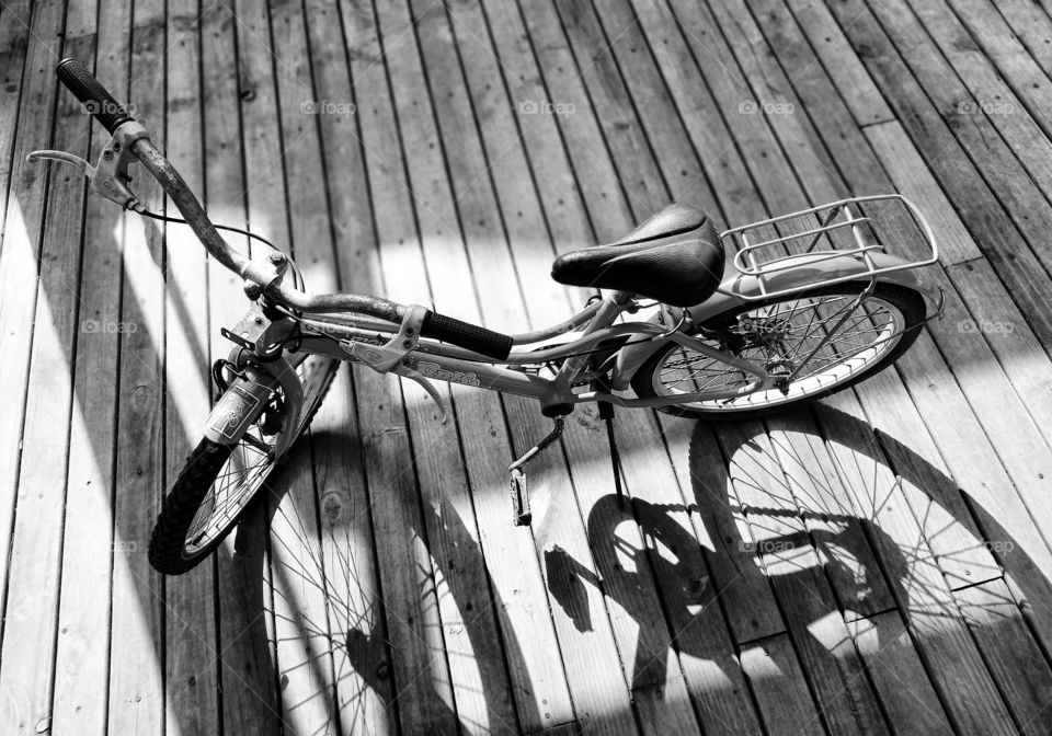 bicycle and the shadow