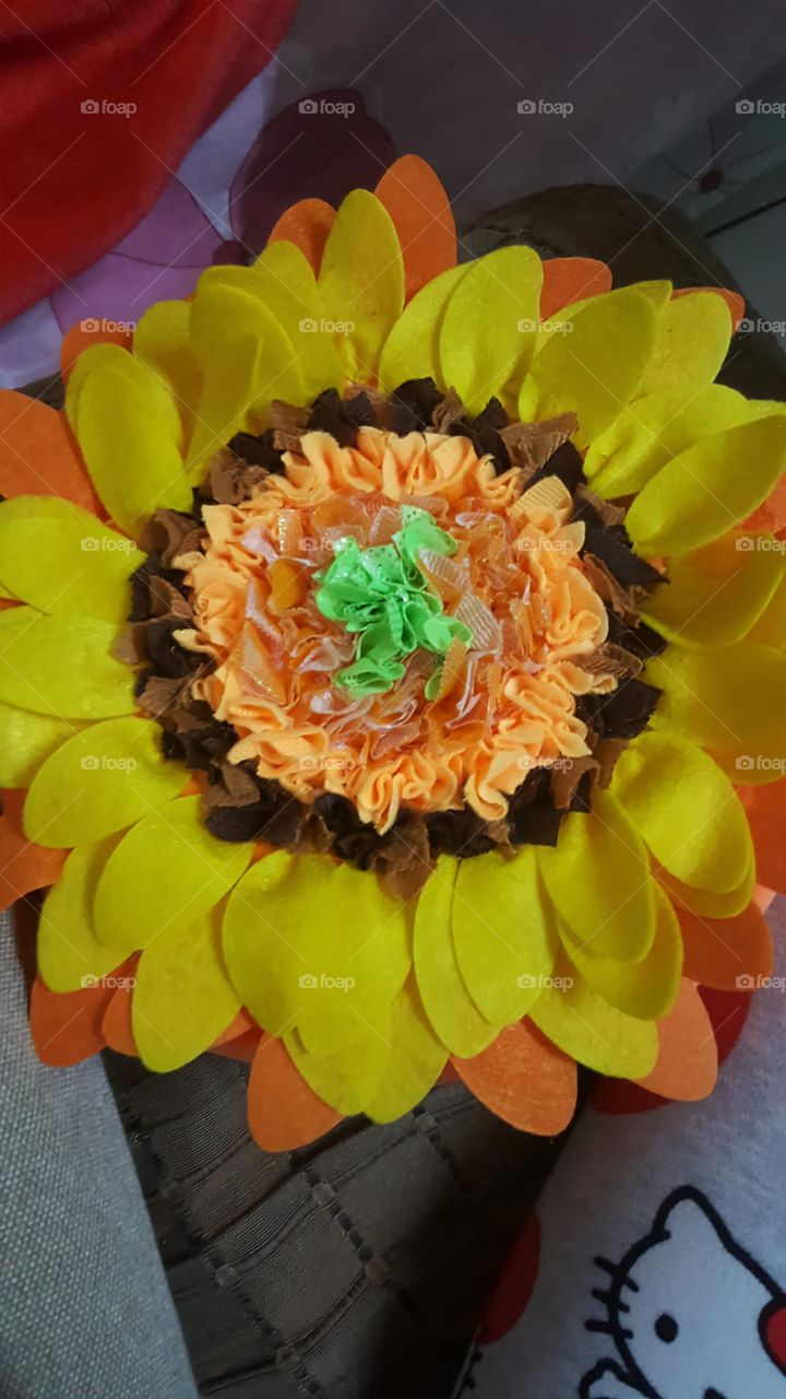 Flower made by my daughter for school