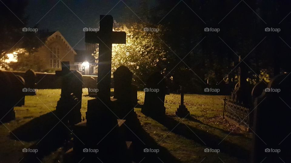 Spooky graveyard