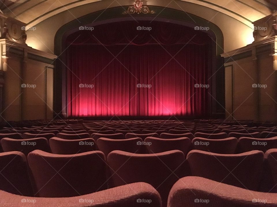 Auditorium, Theater, Seat, Curtain, Inside