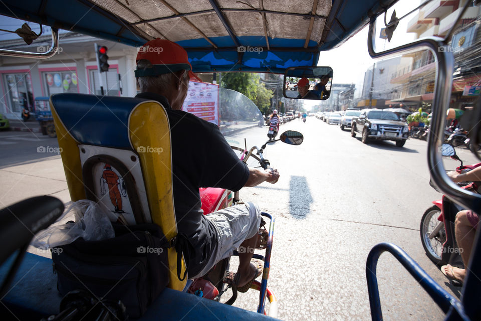 On the taxi tuk tuk 