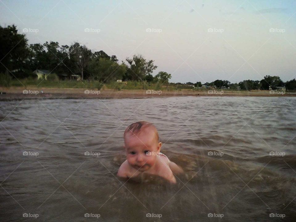Child, Water, People, Recreation, River