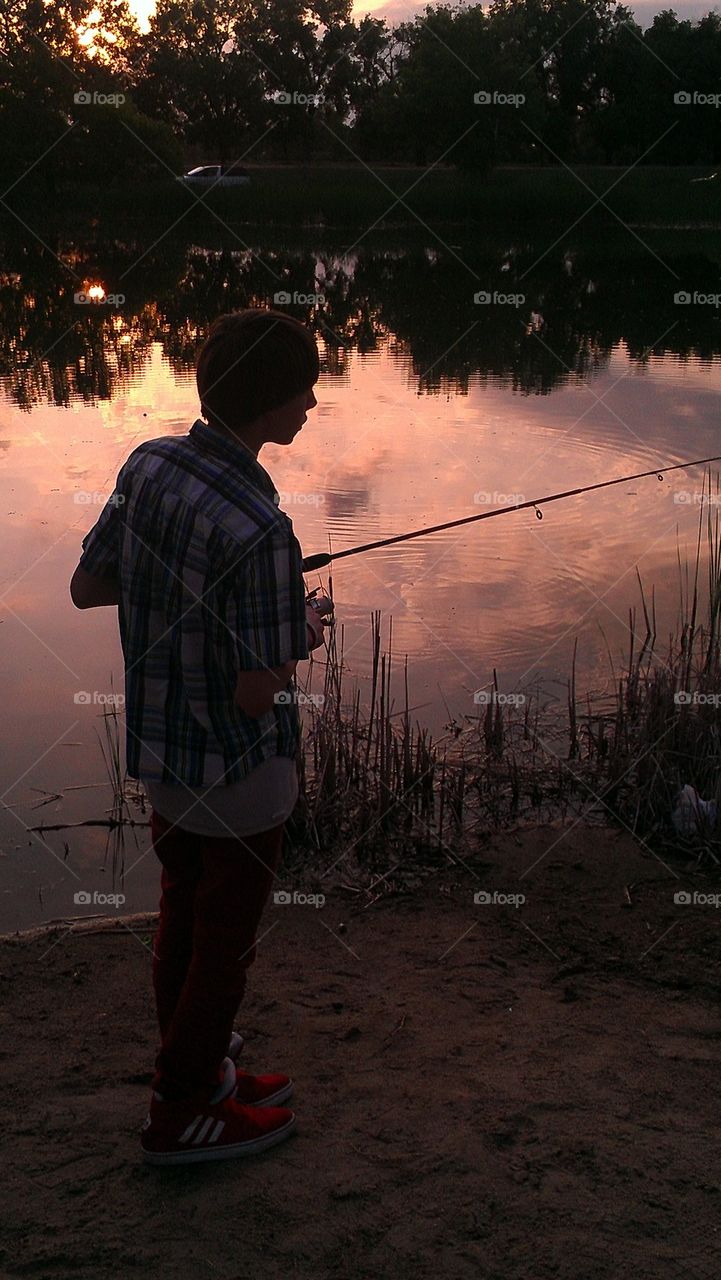 summer evening fishing
