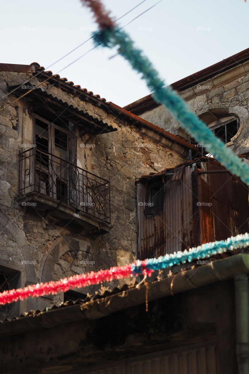 Old house in the streets of the historic Porto 